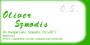oliver szmodis business card